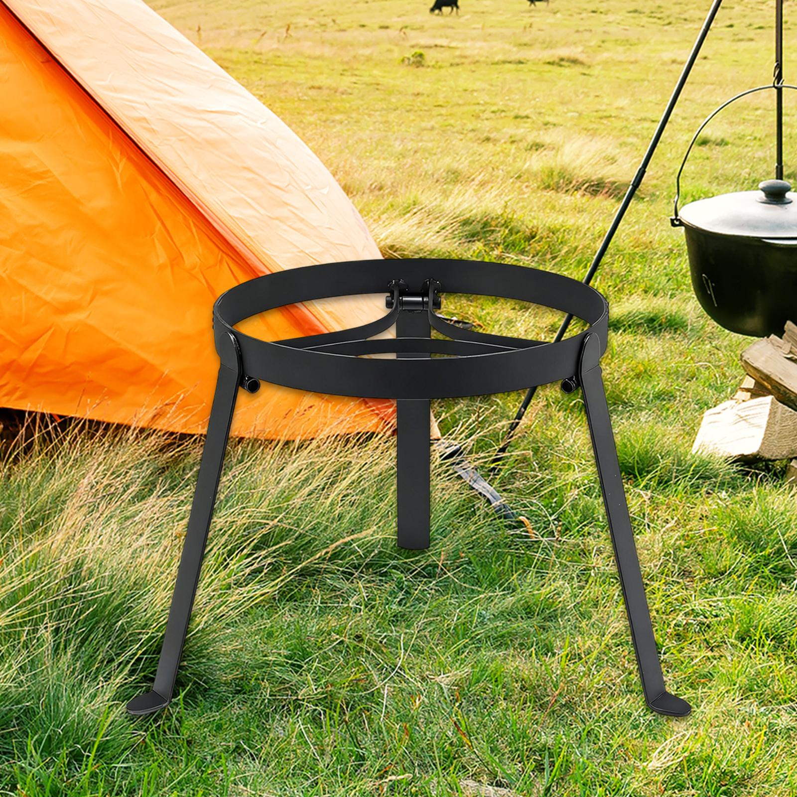 Camping Hiking Cooking - Faltbares Kochstativ aus Eisen für Lagerfeuer,